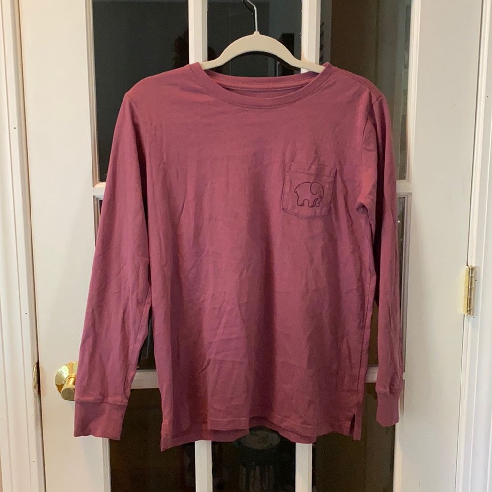 Ivory Ella long sleeved tee-purple/burgundy